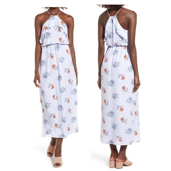 Lush Dresses & Skirts - Lush | Blue Floral Halter Dress **New With Tags**